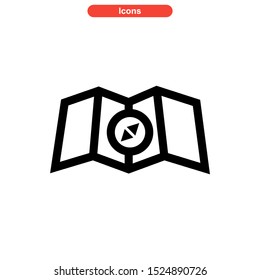 map icon isolated sign symbol vector illustration - high quality black style vector icons
