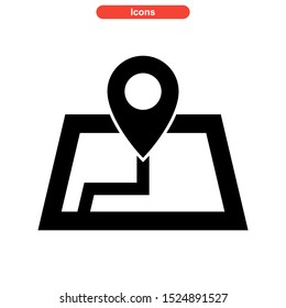 map icon isolated sign symbol vector illustration - high quality black style vector icons
