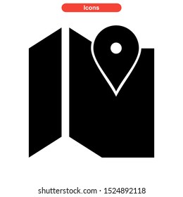 map icon isolated sign symbol vector illustration - high quality black style vector icons
