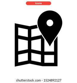 map icon isolated sign symbol vector illustration - high quality black style vector icons

