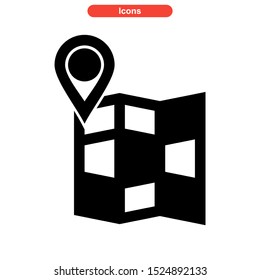 map icon isolated sign symbol vector illustration - high quality black style vector icons
