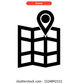 map icon isolated sign symbol vector illustration - high quality black style vector icons
