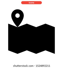map icon isolated sign symbol vector illustration - high quality black style vector icons
