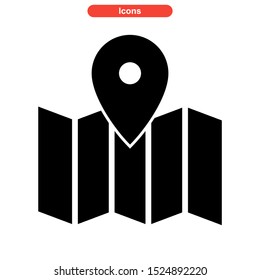 map icon isolated sign symbol vector illustration - high quality black style vector icons
