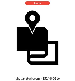 map icon isolated sign symbol vector illustration - high quality black style vector icons
