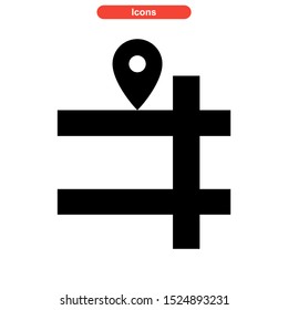 map icon isolated sign symbol vector illustration - high quality black style vector icons
