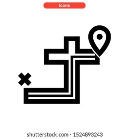 map icon isolated sign symbol vector illustration - high quality black style vector icons
