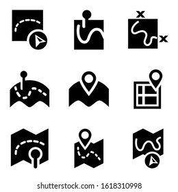 map icon isolated sign symbol vector illustration - Collection of high quality black style vector icons
