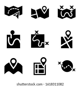map icon isolated sign symbol vector illustration - Collection of high quality black style vector icons
