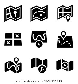 map icon isolated sign symbol vector illustration - Collection of high quality black style vector icons
