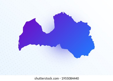 Map icon of Latvia. Colorful gradient map on light background. Modern digital graphic design. Light white backdrop vector illustration