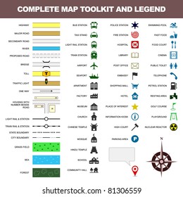 map icon legend symbol sign toolkit element