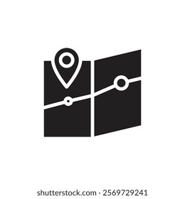 Map icon Line Art Logo set