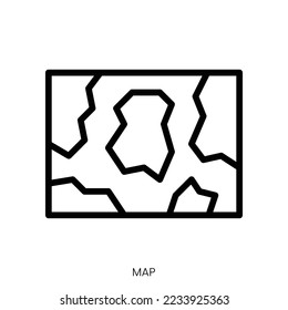 Kartensymbol. Line Art Design einzeln auf weißem Hintergrund