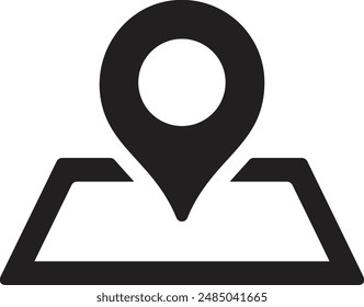 icono de mapa. icono de mapa de ubicación sobre fondo blanco.