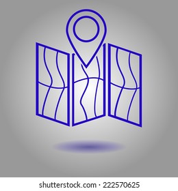 Map icon. Location simbol.