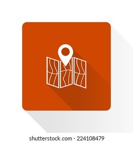 Map icon. Location simbol.
