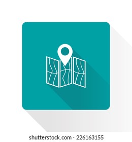 Map icon. Location simbol.