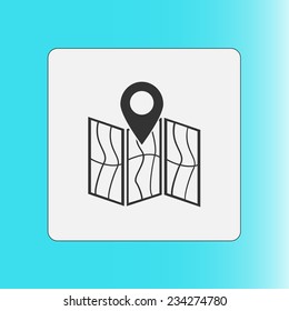 Map icon. Location simbol.