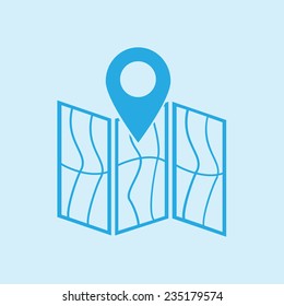 Map icon. Location simbol.