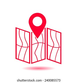 Map icon. Location simbol.