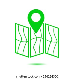 Map icon. Location simbol.