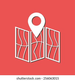 Map icon. Location simbol.