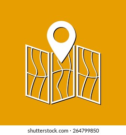 Map icon. Location simbol.