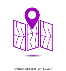 Map icon. Location simbol.