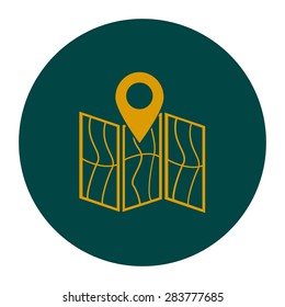 Map icon. Location simbol.