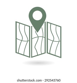 Map icon. Location simbol.