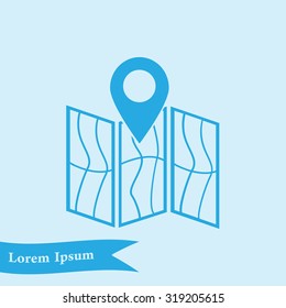 Map icon. Location simbol.