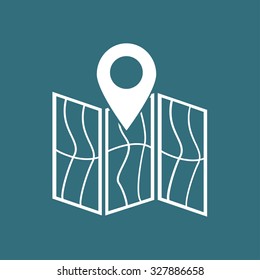 Map icon. Location simbol.