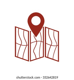 Map icon. Location simbol.