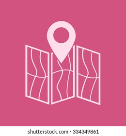 Map icon. Location simbol.