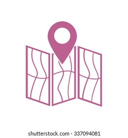 Map icon. Location simbol.