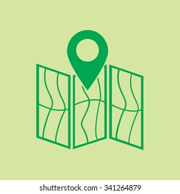 Map icon. Location simbol.