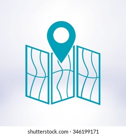 Map icon. Location simbol.