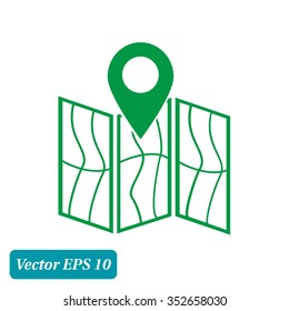 Map icon. Location simbol.
