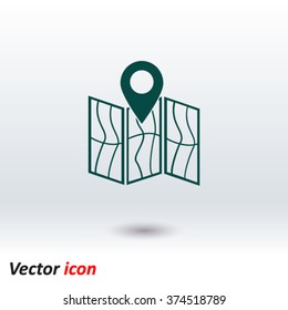 Map icon. Location simbol.