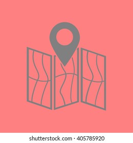 Map icon. Location simbol.