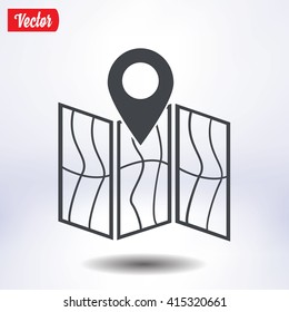 Map icon. Location simbol.