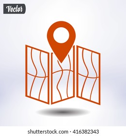 Map icon. Location simbol.