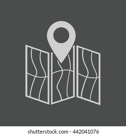 Map icon. Location simbol.