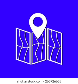 Map icon. Location symbol.