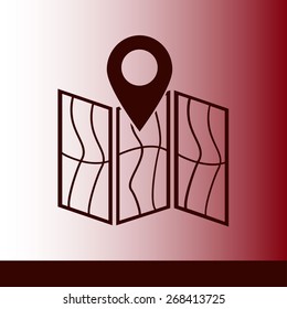 Map icon. Location symbol.