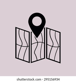 Map icon. Location symbol.