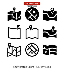 map icon or logo isolated sign symbol vector illustration - Collection of high quality black style vector icons
