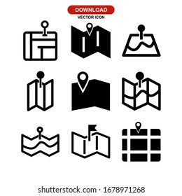 map icon or logo isolated sign symbol vector illustration - Collection of high quality black style vector icons
