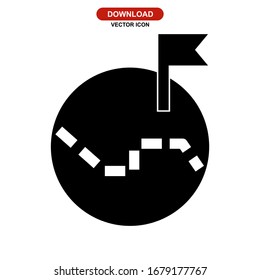 icono de mapa o logotipo símbolo de signo aislado ilustración vectorial - iconos vectoriales de estilo negro de alta calidad

